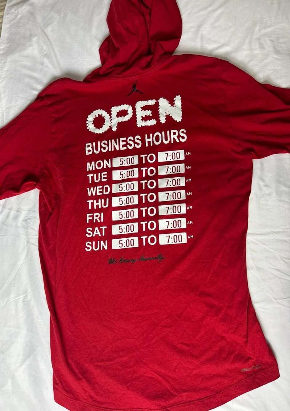 Jordan Breakfast Club Hoodie Size L Red - Picture 5 of 8